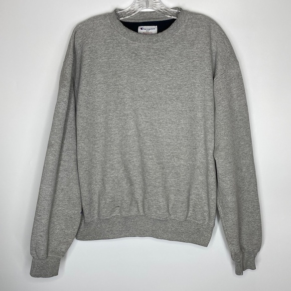 Vintage Champion Eco Grey Crewneck Sweatshirt Size Large - Picture 1 of 9